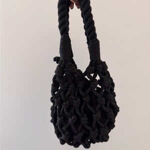 H&M Black Rope Tote Bag